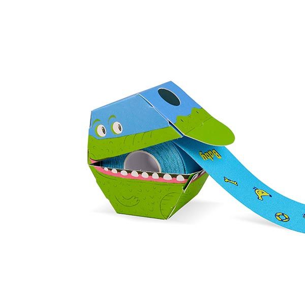 Kinexib Classic Baby Тейп кинезио Крокодил, 4х400см, для детей 2-5 лет, синий, 1 шт.