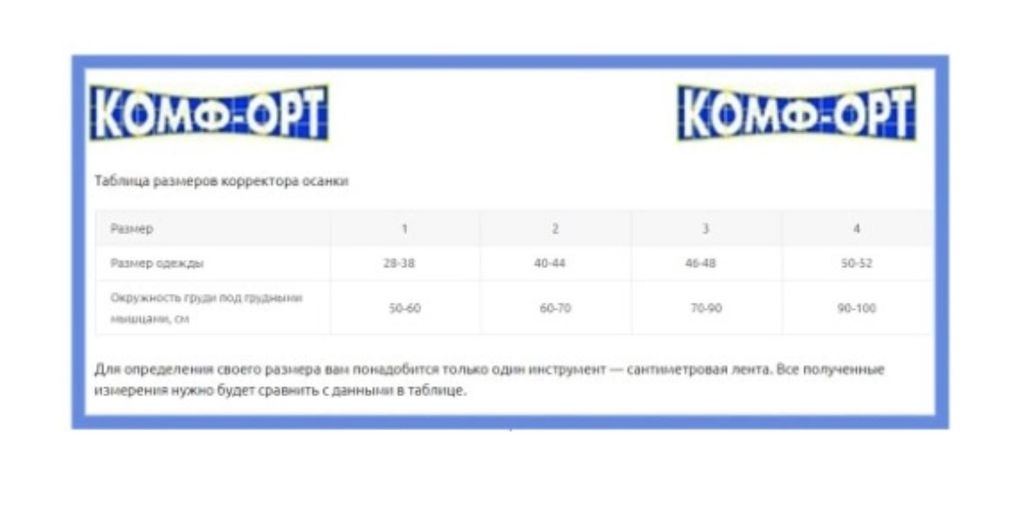 Корректор осанки К-504 Комф-Орт, р. 3, 1 шт.