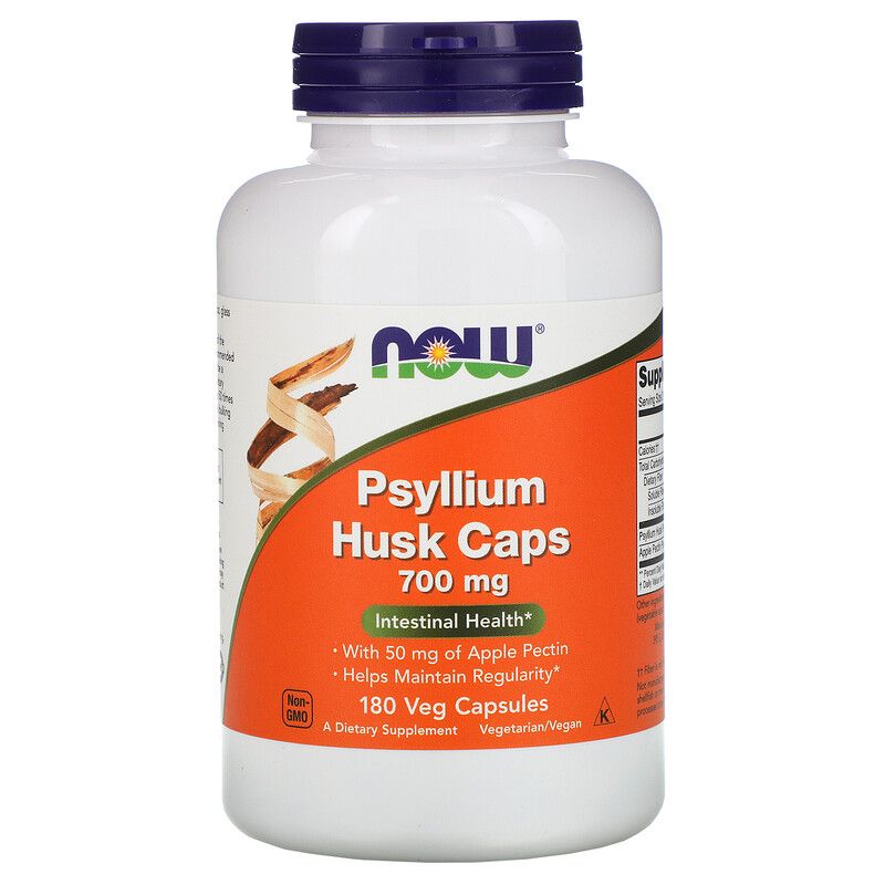 фото упаковки NOW Psyllium Husk Caps Подорожник с пектином