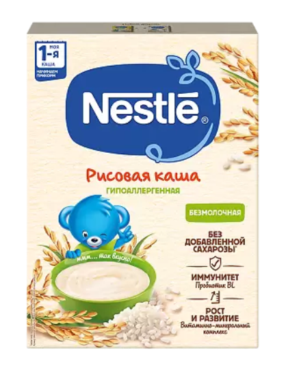 фото упаковки Nestle Каша безмолочная Рисовая