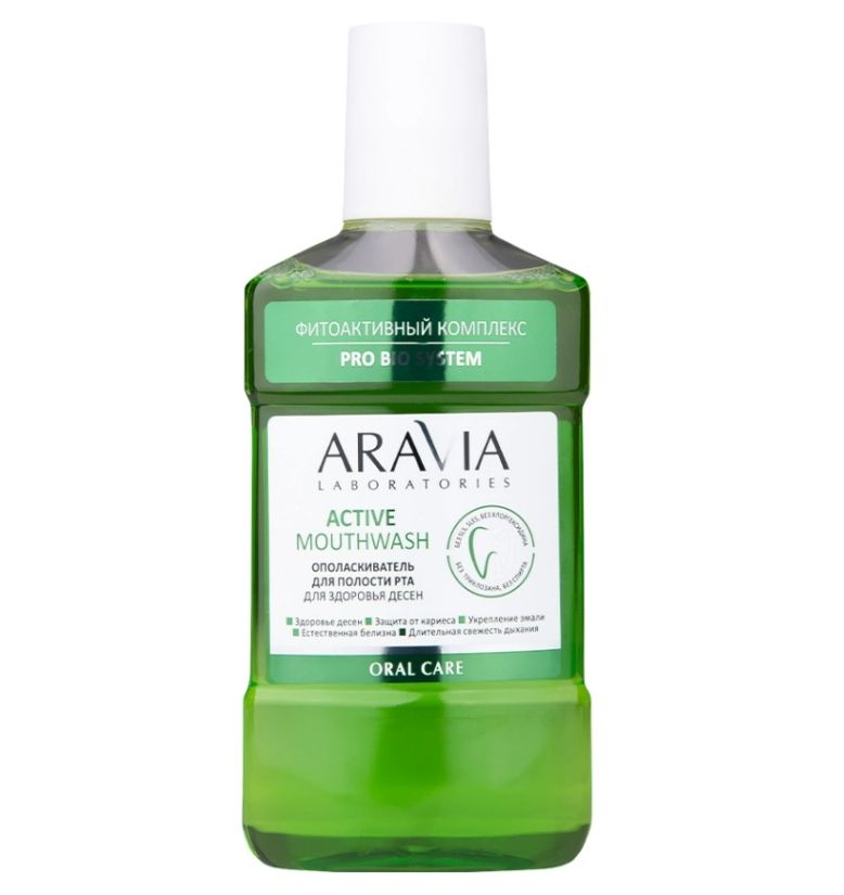 фото упаковки Aravia Laboratories Ополаскиватель для полости рта Active Mouthwash