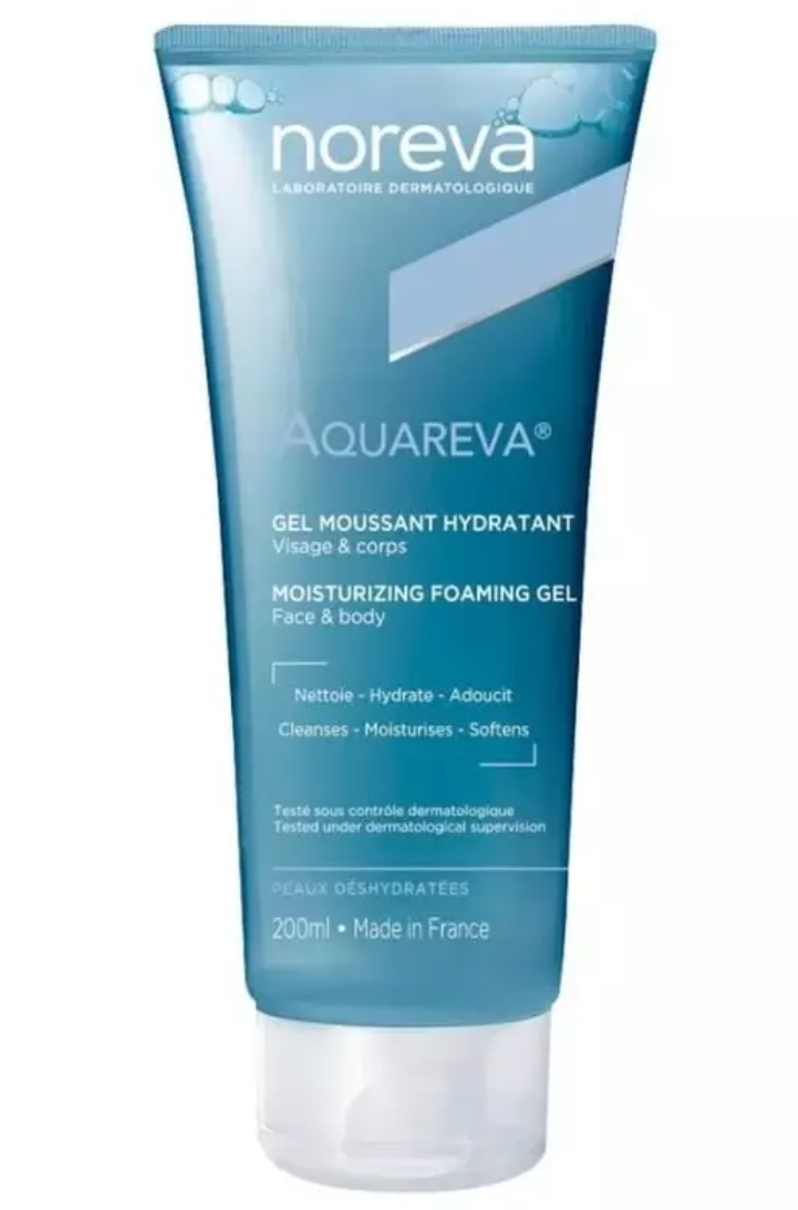 фото упаковки Noreva Aquareva Очищающий увлажняющий гель для лица и тела