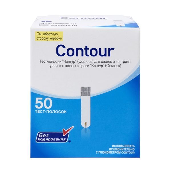 фото упаковки Contour Тест-полоски для контроля уровня глюкозы
