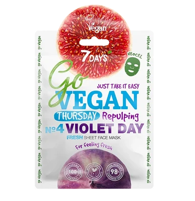 фото упаковки 7 Days Go Vegan Тканевая маска для лица Thursday Violet Day