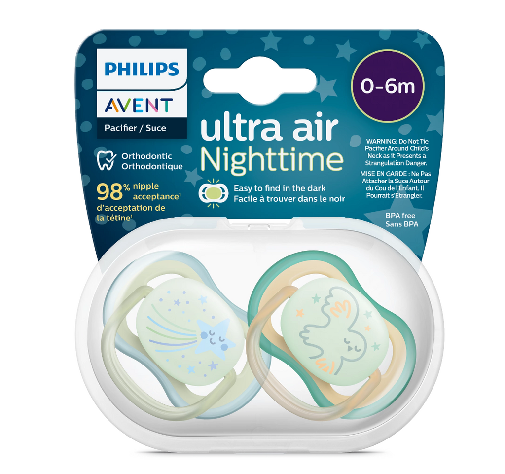 фото упаковки Philips Avent Ultra air Night Пустышка светящаяся с футляром