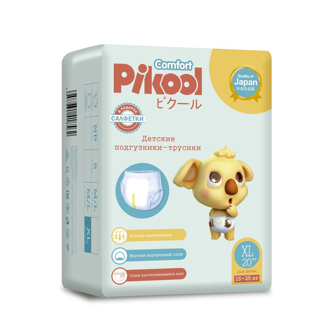 фото упаковки Pikool Comfort Подгузники-трусики детские