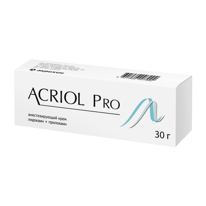Акриол Про, 2.5%+2.5%, крем для местного и наружного применения, 30 г, 1 шт.