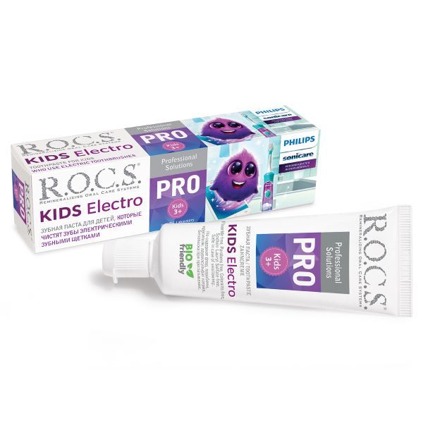 фото упаковки ROCS PRO Kids Electro Зубная паста детская