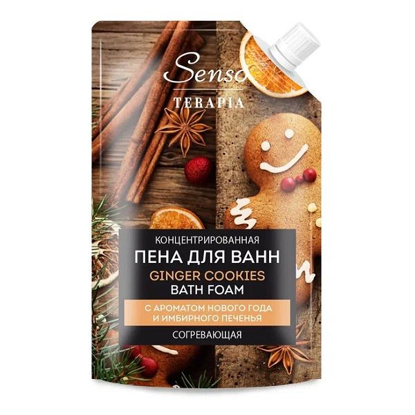 фото упаковки Senso Terapia Пена для ванн концентрированная согревающая Ginger cookies