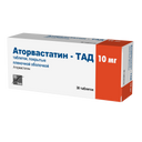 Аторвастатин-ТАД, 10 мг, таблетки, покрытые пленочной оболочкой, 30 шт.