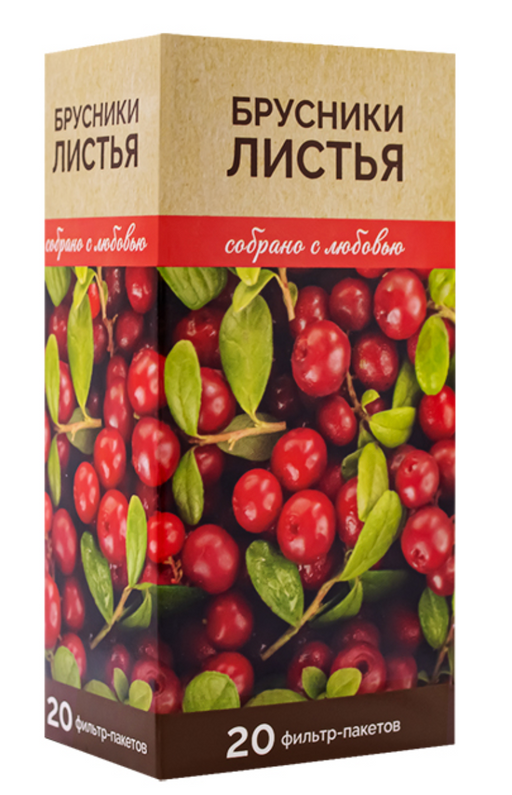 Фиточай Брусники Листья, фиточай, 1.5 г, 20 шт.