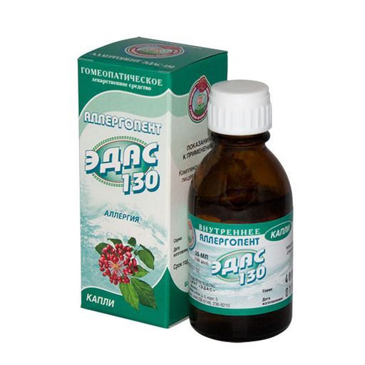 Эдас-130 Аллергопент, капли для приема внутрь гомеопатические, 25 мл, 1 шт.
