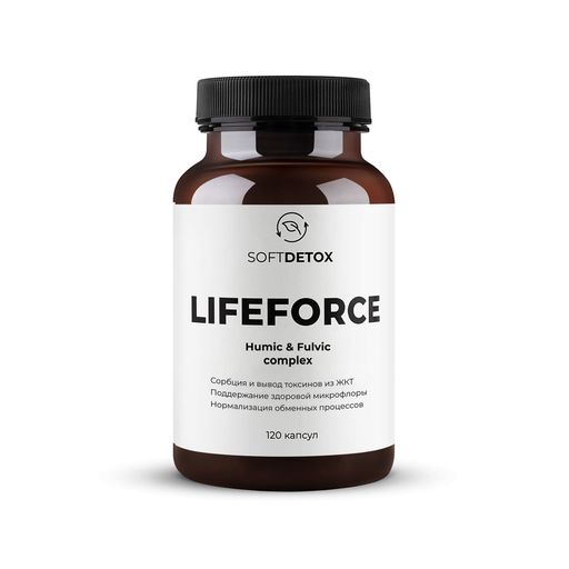 Life Force Бережный детокс комплекс гуминовых и фульвовых кислот, капсулы, 120 шт.