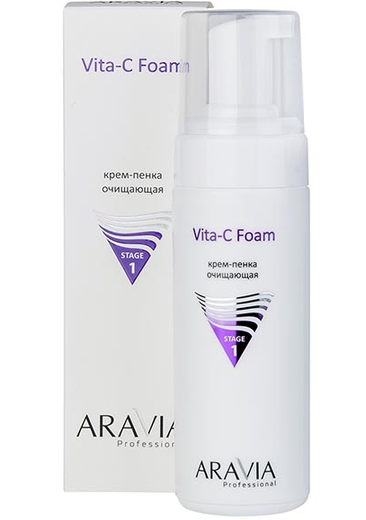 Aravia Professional Vita-C Foaming Крем-пенка очищающая, крем-пена, очищающая, 160 мл, 1 шт.