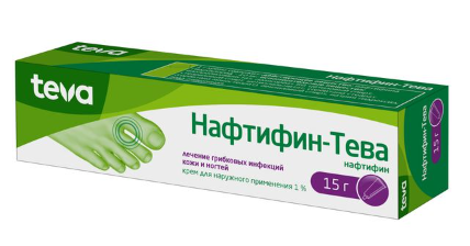 Нафтифин-Тева, 1%, крем для наружного применения, 15 г, 1 шт.