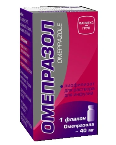 Омепразол ПСК, 40 мг, лиофилизат для приготовления раствора для инфузий, 1 шт.