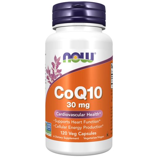 NOW CoQ10 Коэнзим Q10, 30 мг, капсулы, 120 шт.