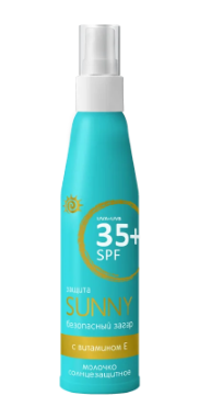 Sunny Молочко солнцезащитное SPF 35+, SPF 35, молочко, водостойкое, 130 мл, 1 шт.
