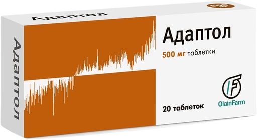Адаптол, 500 мг, таблетки, 20 шт.