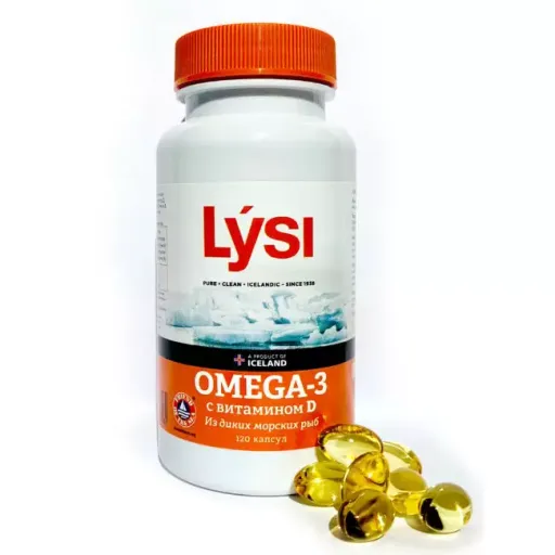 Lysi Омега-3 c витамином D, 500 мг, капсулы, 120 шт.