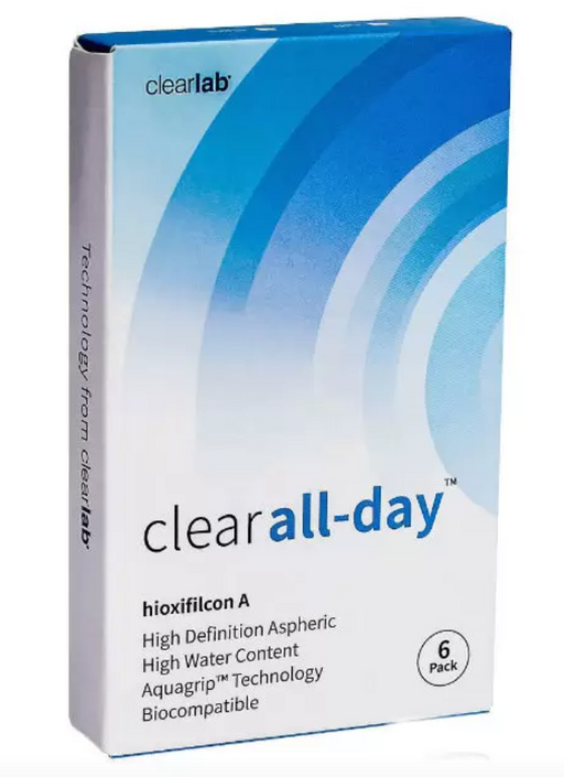 ClearLab Clear All-Day Линзы контактные, BC=8,6 d=14,2, D(-8.50), 6 шт.