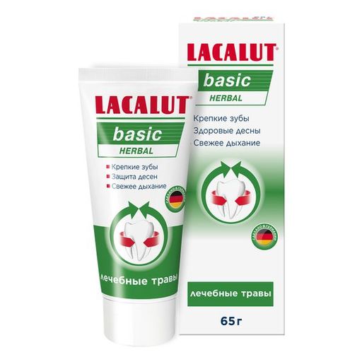 Lacalut Basic Herbal Зубная паста, паста зубная, 65 г, 1 шт.