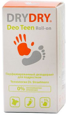 Dry Dry Deo Teen дезодорант для подростков, део-ролик, 50 мл, 1 шт.