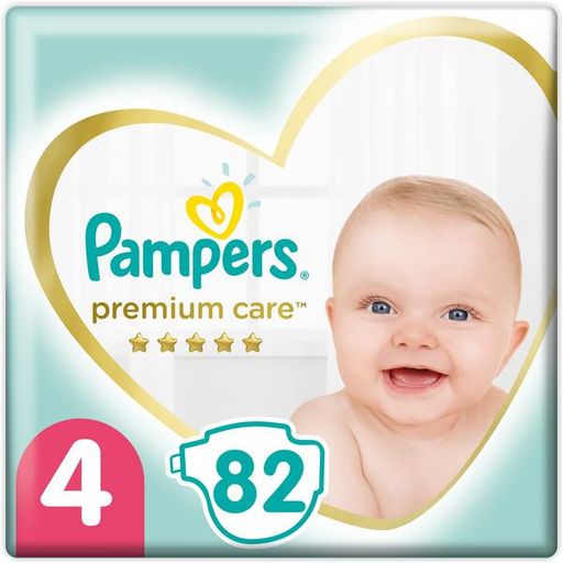 Pampers Premium Care Подгузники детские, р. 4, 9-14 кг, 82 шт.