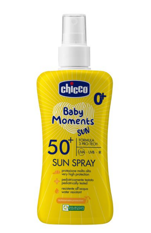 Chicco baby moments Спрей солнцезащитный для детей, 0+, SPF50, спрей, 150 мл, 1 шт.