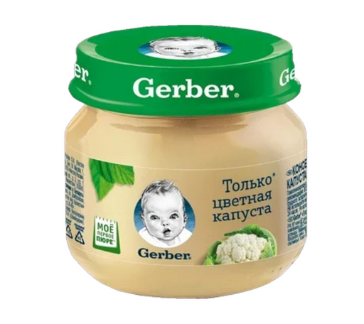 Gerber Пюре цветная капуста, для детей с 5 месяцев, 80 г, 1 шт.