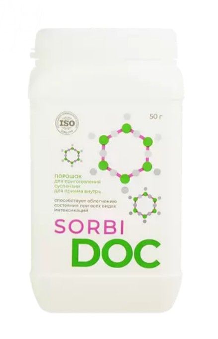 SORBIDOC Сорбент Актив, порошок для приготовления суспензии для приема внутрь, 50 г, 1 шт.
