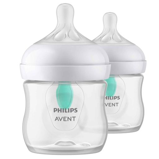 Philips Avent Бутылочка с силиконовой соской Natural Response 0m+, арт. SCY670/02, бутылочка для кормления, медленный поток, 125 мл, 2 шт.