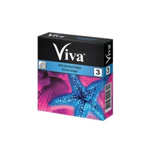 Презервативы Viva, презерватив, точечный, 3 шт.