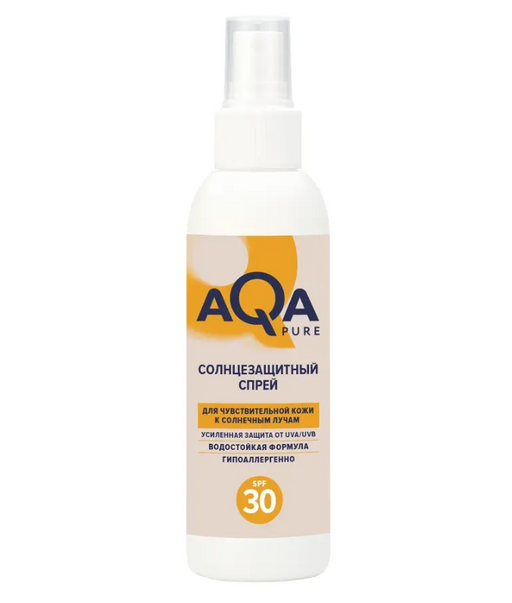 Aqa pure спрей солнцезащитный, spf 30, спрей, 150 мл, 1 шт.