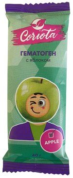 Coriota Гематоген народный, со вкусом яблока, 40 г, 1 шт.