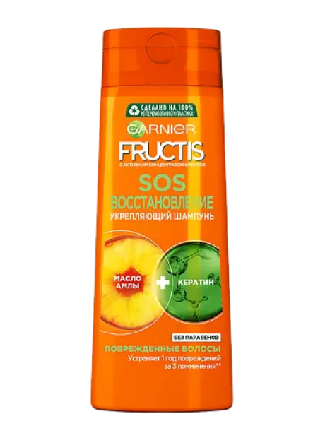 Garnier Fructis Шампунь укрепляющий SOS Восстановление, шампунь, для поврежденных волос, 400 мл, 1 шт.