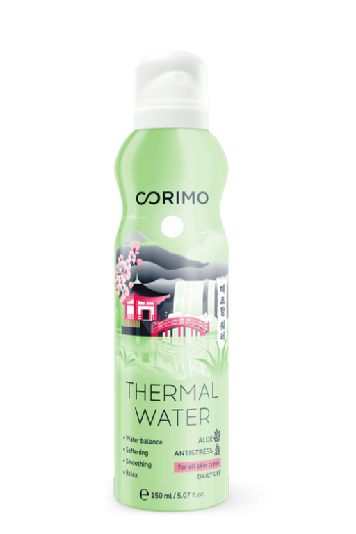 Corimo Термальная вода для лица, термальная вода, с алоэ, 150 мл, 1 шт.